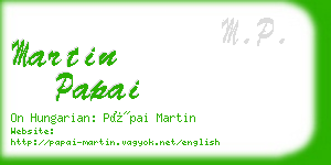 martin papai business card